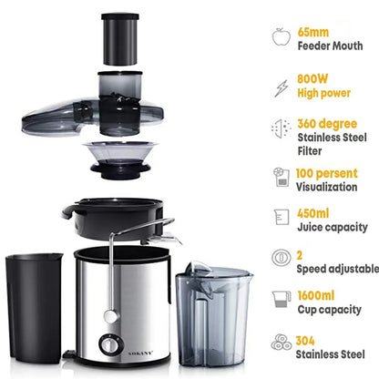 Mixora 800W Dual-Speed Juicer